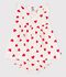 Babies' cotton baby dress with bloomers, printed with hearts red/red