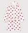 Children's Unisex Heart Patterned Terry Bathrobe MARSHMALLOW white/TERKUIT red