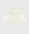 Babies' padded jacket in embroidered velour with a pinstriped lining MILK Ecru