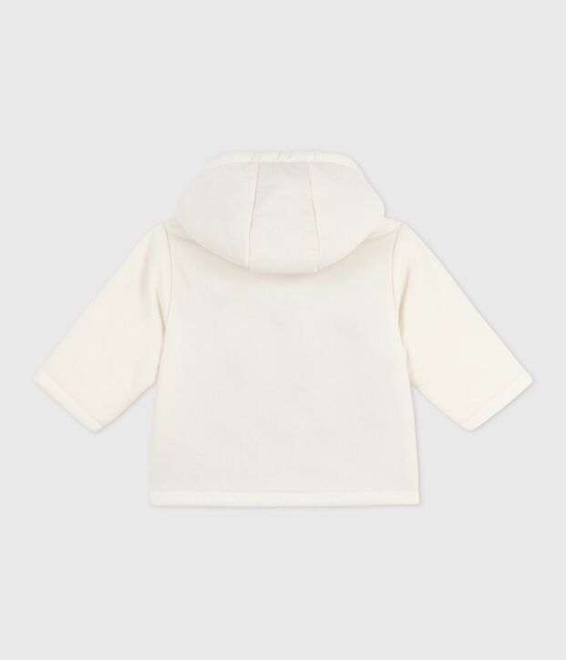 Babies' padded jacket in embroidered velour with a pinstriped lining MILK
