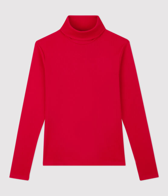 Women's Iconic Cotton Polo Neck TERKUIT red