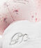 Printed rabbit comfort object VIENNE pink/MULTICO white
