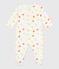 Babies' fruit print cotton pyjama suit MARSHMALLOW white/MULTICO white