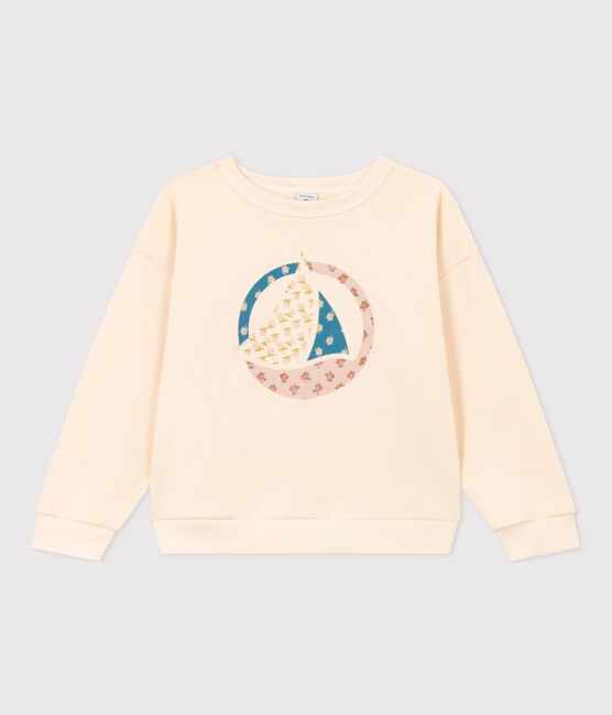  Girls' fleece sweatshirt AVALANCHE Ecru