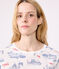 Women's short Paris print cotton pyjamas MARSHMALLOW white/MULTICO white