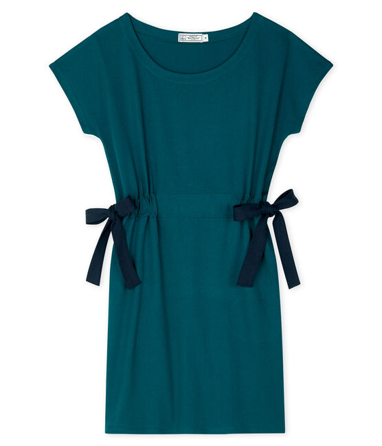 Women's short-sleeved dress PINEDE green