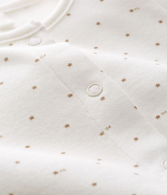 Babies' Footless Ribbed Sleepsuit MARSHMALLOW white/GRETEL pink/MULTICO