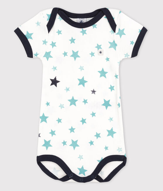 Baby Girls' Short-Sleeved Bodysuit ECUME white/MULTICO white