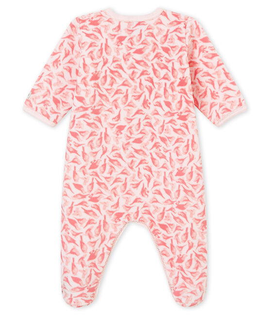 Baby girl's sleepsuit VIENNE pink/MULTICO white