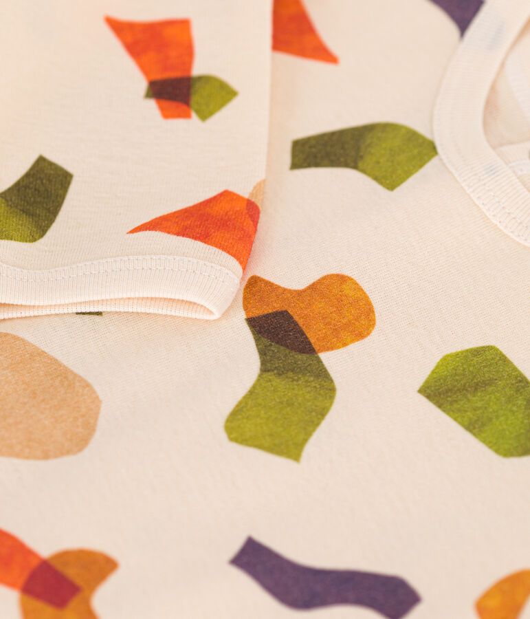 Babies' Printed Cotton Pyjamas Ecru/multicolor