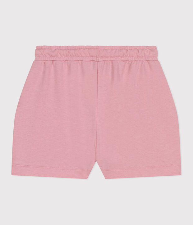 Children's plain cotton shorts pink