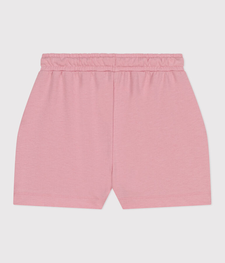 Children's plain cotton shorts pink