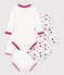 Lot de bodies manches longues en coton imprim&eacute; multicolor