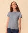 Women's Straight Round-Neck Cotton T-Shirt POLOCHON /AVALANCHE