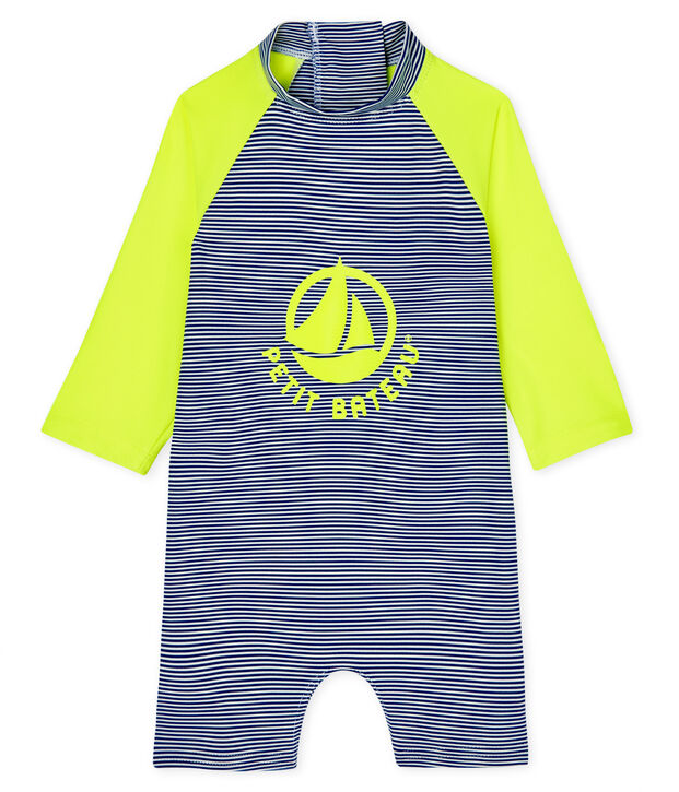 Unisex Eco-Friendly Full Body Swimsuit blue/white