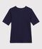 Women's short-sleeved plain cotton T-shirt blue