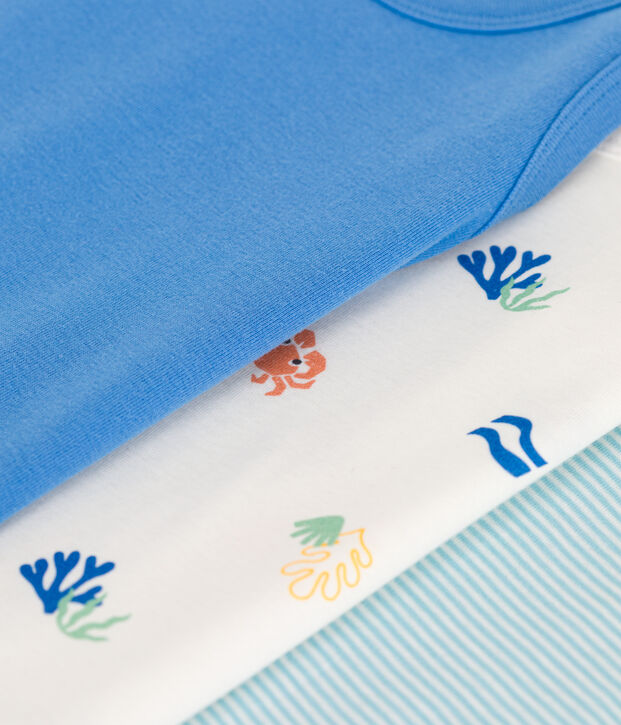 Children's printed cotton tank tops - 3-pack multicolor