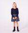 Children's long-sleeved cotton dress SOIR blue/MULTICO