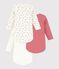 Pack of long-sleeved Christmas print cotton bodies for babies multicolor