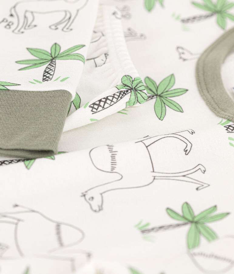 Unisex Dromedary Cotton Pyjamas white/multicolor