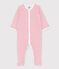 Babies' Spotted Ribbed Sleepsuit ECUME white/TERKUIT red