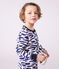 Children's zebra print cotton fancy dress pyjamas MILK blue/SOIR