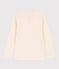 Girls' Long-sleeved Cotton T-Shirt AVALANCHE Ecru