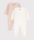 Floral and Whale Themed Cotton Sleepsuits - 2-Pack