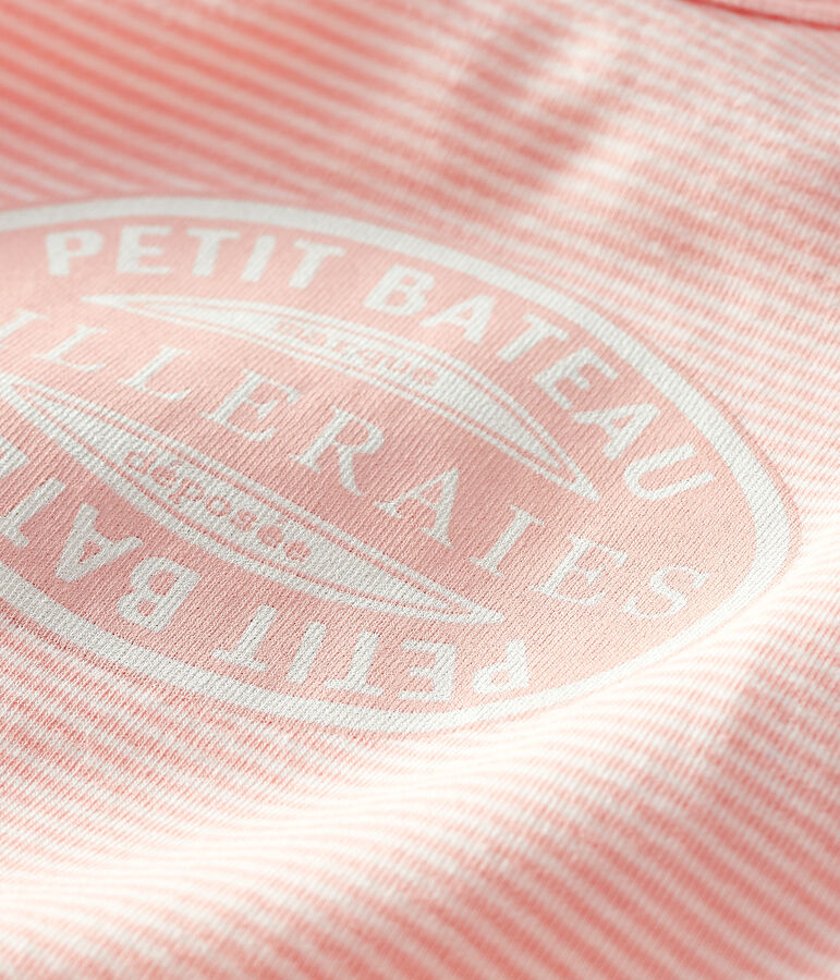 Babies' Footless Ribbed Sleepsuit CORAL orange/MARSHMALLOW white