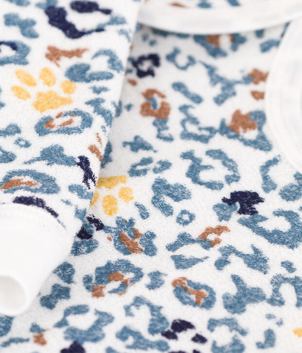Babies' Terry Pyjamas white/multicolor
