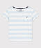 Girls' Short-Sleeved Cotton T-Shirt PLEINAIR /MARSHMALLOW