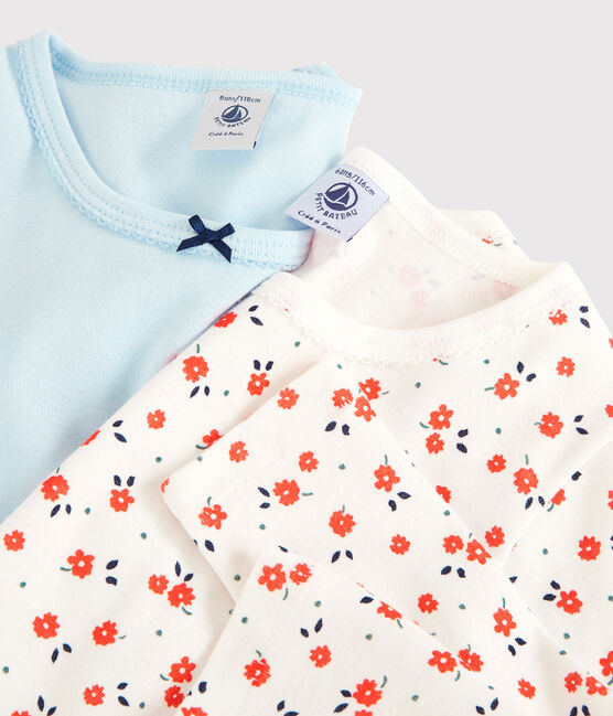 Girls' Floral Print Long-Sleeved Organic Cotton T-Shirts - 2-Pack variante 1