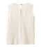 Women's linen sleeveless top LAIT white