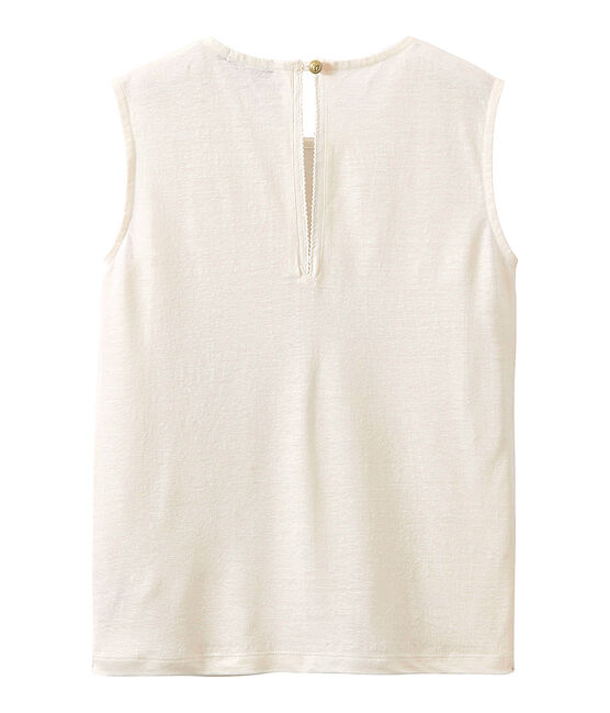 Women's linen sleeveless top LAIT white