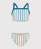 Girls' Stripy One-Piece Swimsuit MIMI /AVALANCHE