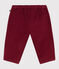 Babies' plain corduroy trousers AMARANTE