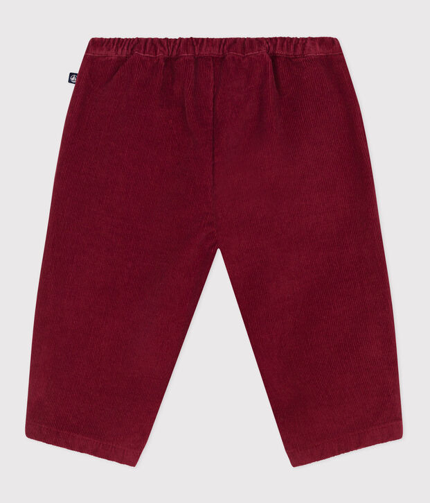 Babies' plain corduroy trousers red