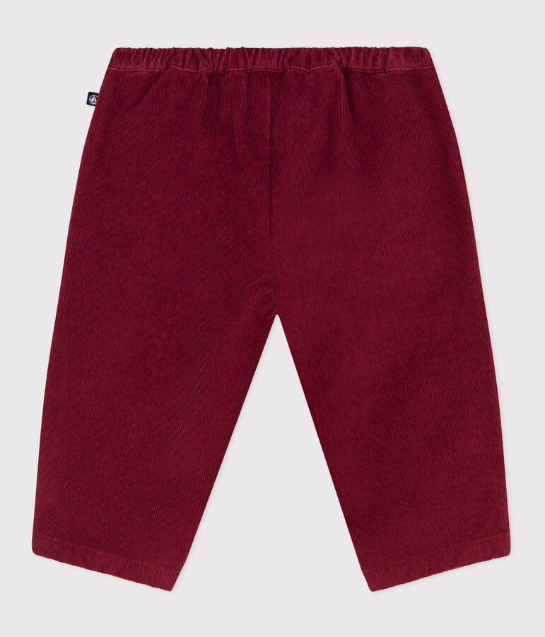 Babies' plain corduroy trousers red