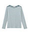 Women's long-sleeved t-shirt FONTAINE blue/MARSHMALLOW white