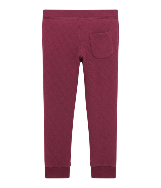 Boy's quilted double knit trousers OGRE purple
