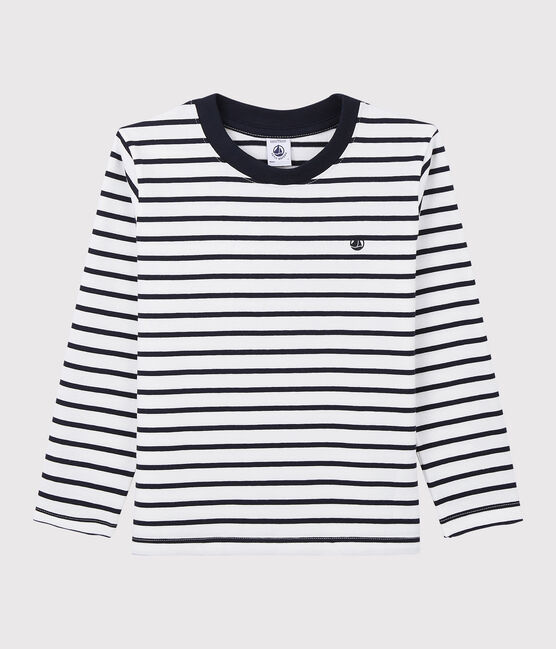 Unisex Jersey T-shirt MARSHMALLOW white/SMOKING blue