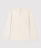 Girls' Long-Sleeved Cotton T-Shirt MONTELIMAR CHINE beige