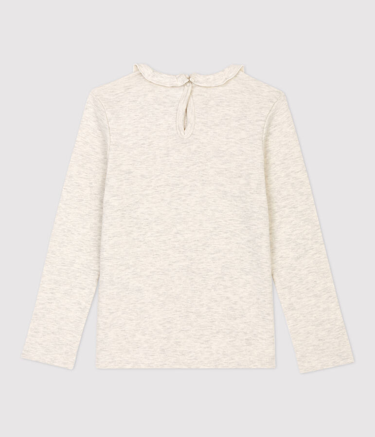Girls' Long-Sleeved Cotton T-Shirt beige