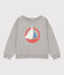 Boys' fleece sweatshirt CHATON CHINE grey