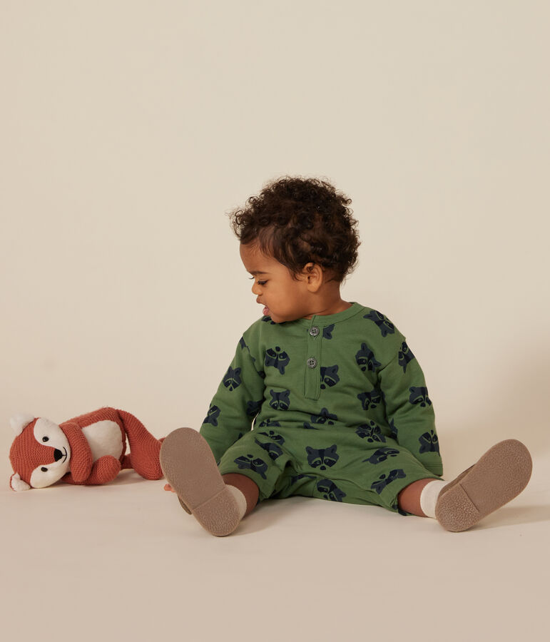Babies' long fleece jumpsuit PALMERAIE /MULTICO