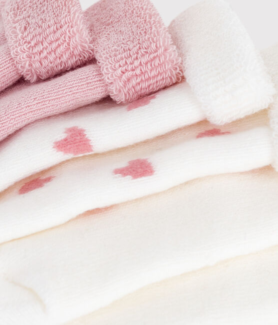 Pack of newborn babies' plain cotton socks variante 1