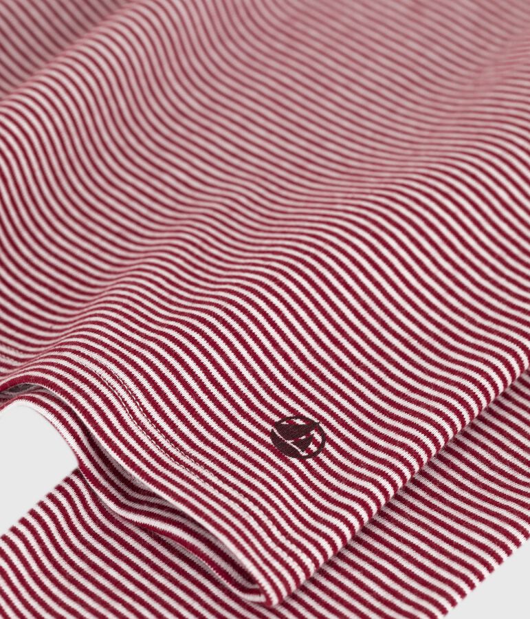 The Iconic long-sleeved cotton T-shirt for women AMARANTE red/MARSHMALLOW