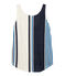 Women's sleeveless linen top MARSHMALLOW white/MULTICO white