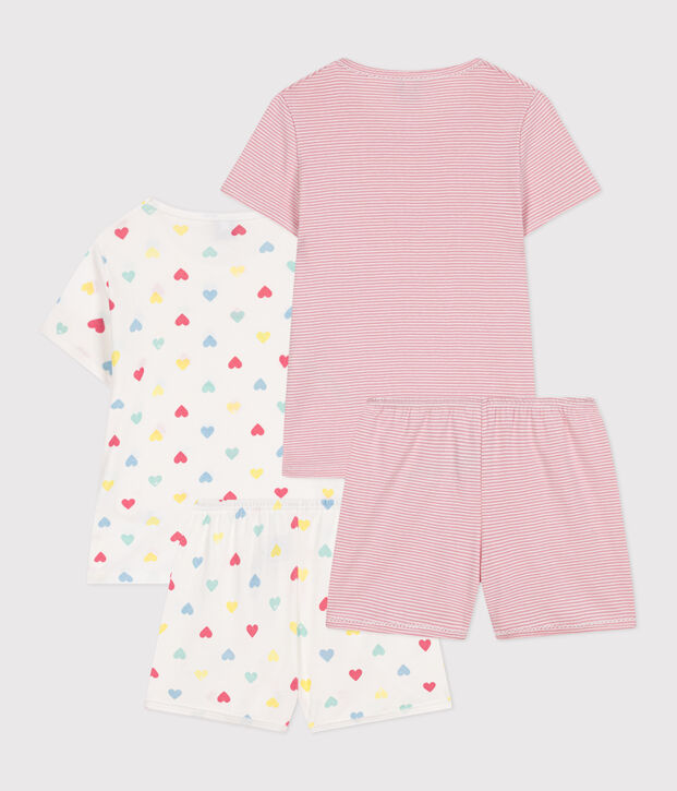 Children's short cotton pyjamas - 2-pack multicolor