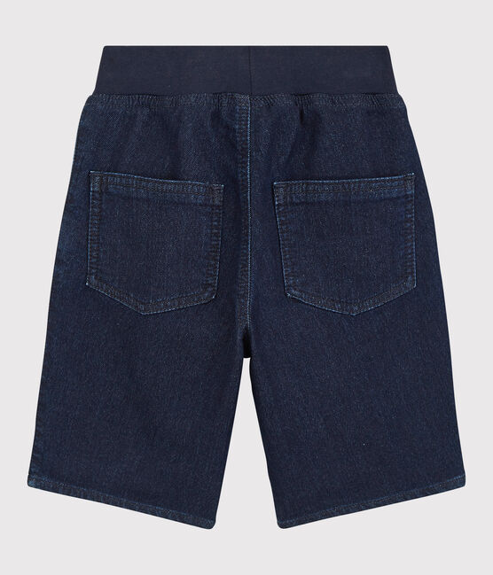 Boys' Denim Bermuda Shorts DENIM BLEU FONCE blue